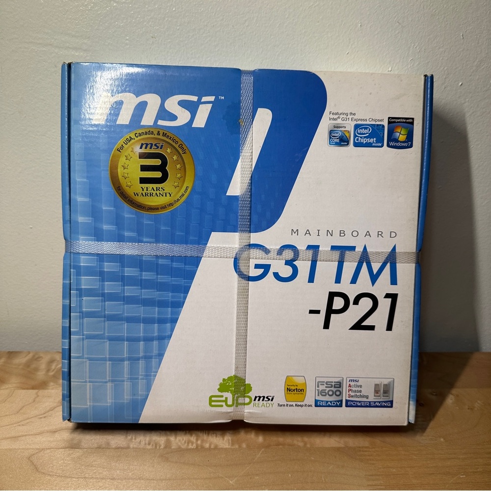 MSI G31TM-P21 | Intel Celeron E3300 @ 2.50GHz | DDR2 4GB RAM | I/O Shield & Stoc